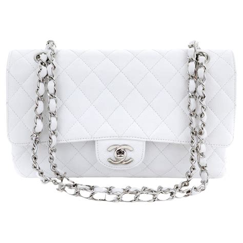 chanel caviar bag white|A White Chanel Bag; The Perfect Pick for Summer.